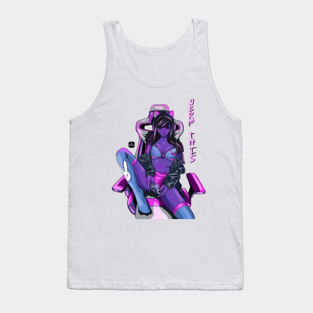 Dva gaming WHITE Overwatch Tank Top by MrZayas.ART